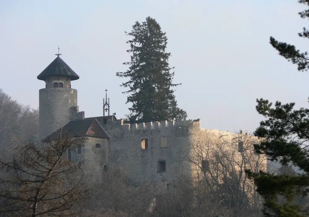 Hermitage with Birseck Castle ruins