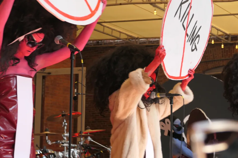 The Voluptuous Horror of Karen Black performs as part of Vaginal Davis' exhibit at MoMA PS1