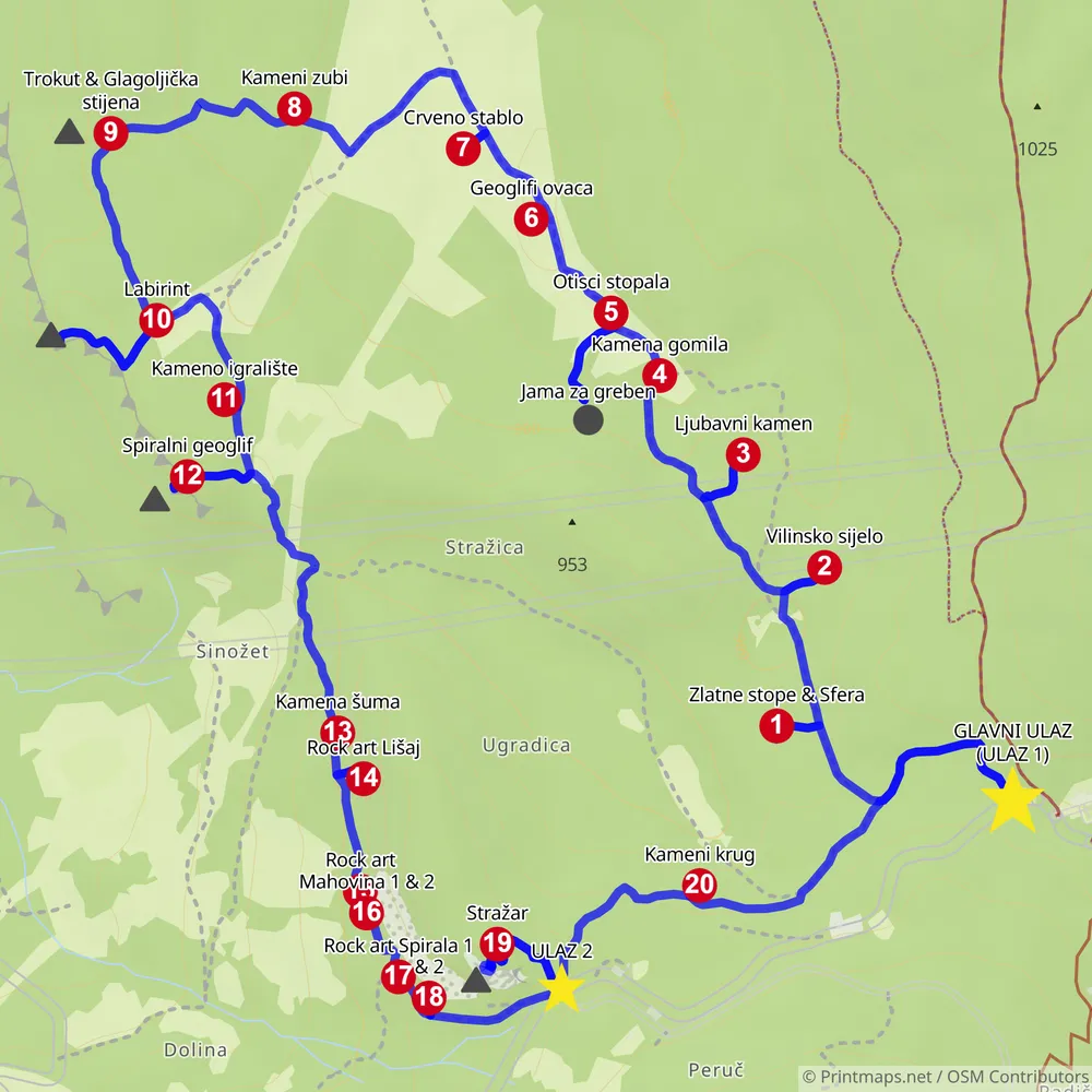 Land art trail on Mt. Učka, Croatia