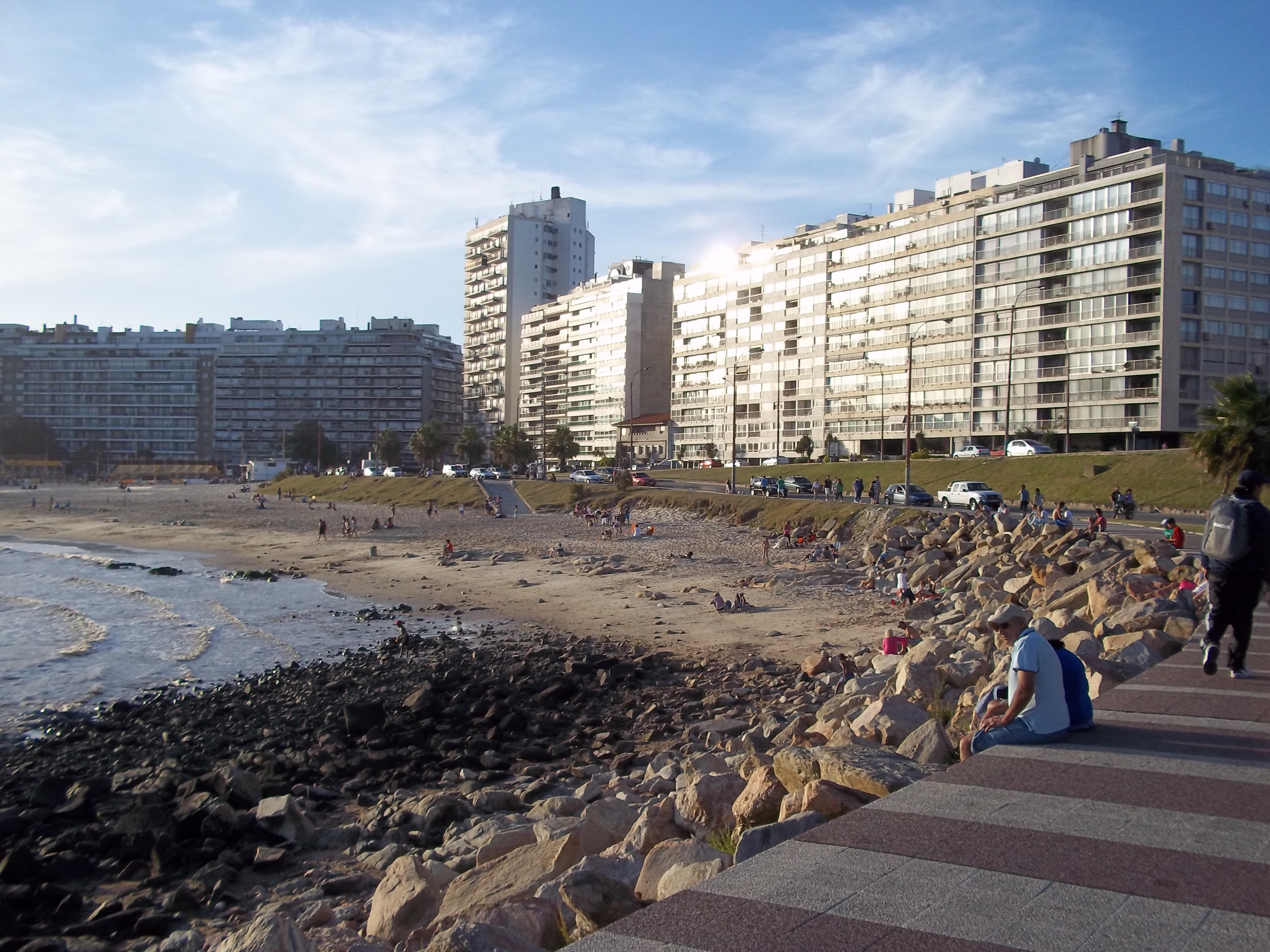 Along the Rambla of Montevideo